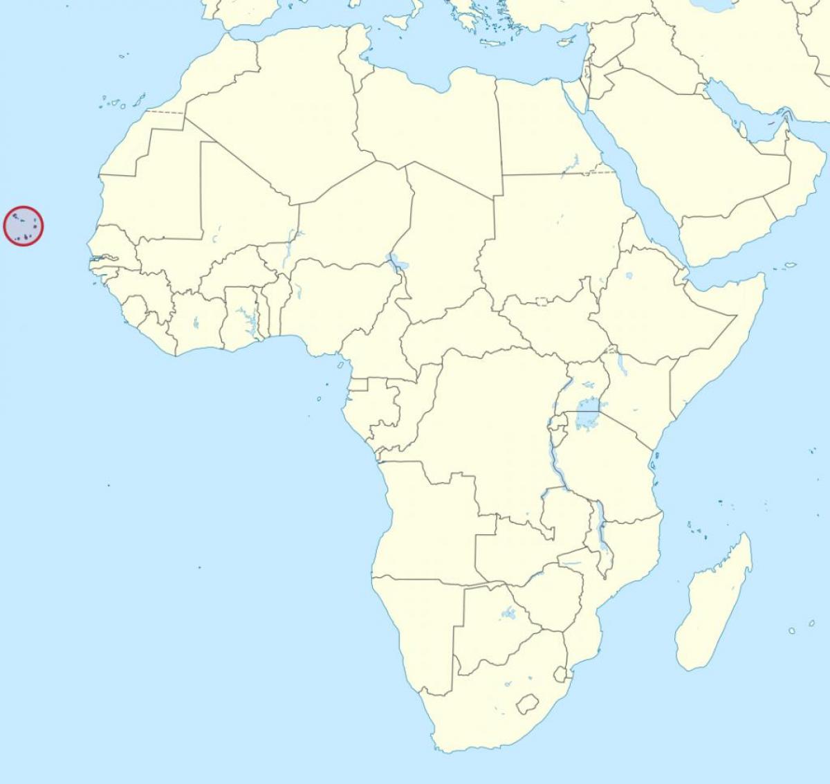 Կաբո-Վերդե քարտեզի վրա Աֆրիկայի