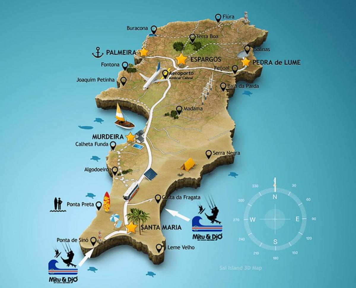քարտեզ Սանտա-Մարիա-Կաբո-Վերդե