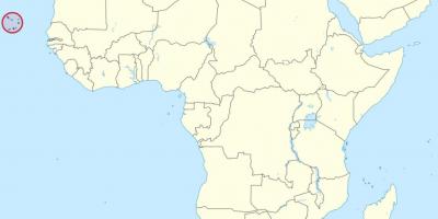 Կաբո-Վերդե քարտեզի վրա Աֆրիկայի
